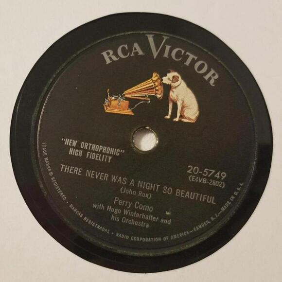 3/$25 Perry Como 78 RPM Hit and Run Affair / Night So Beautiful RCA 20-5749 - Picture 3 of 5